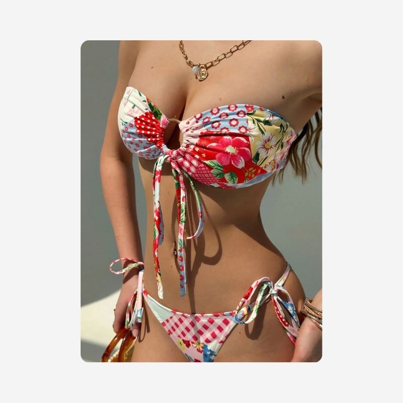 Bikini Flores Diferente Estampado