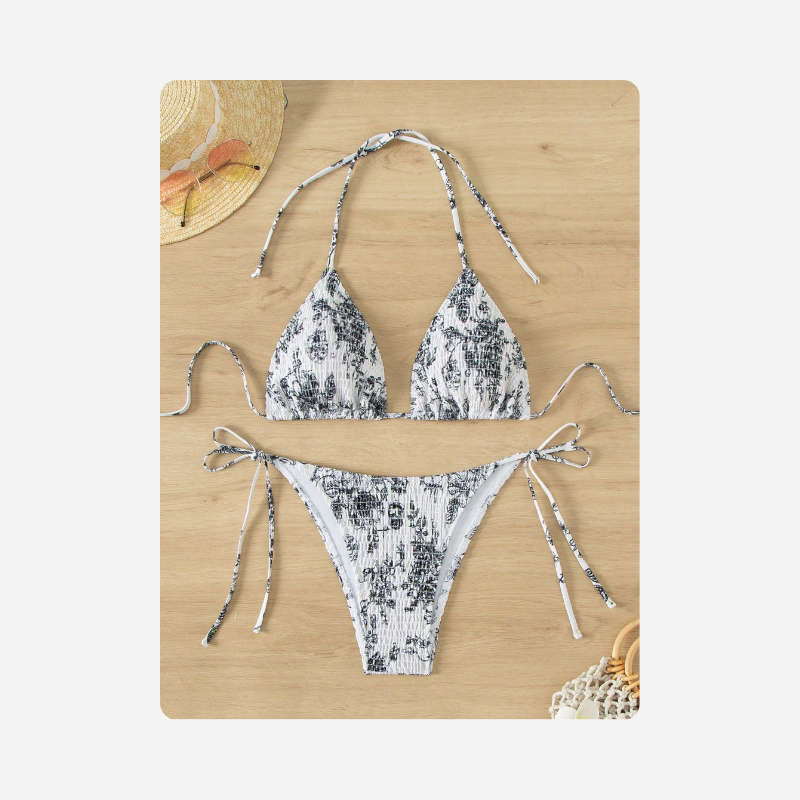 Bikini Floral B&W